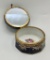Old Germany Powder Box W/ Hinged Lid - Circa 1800s, Mirror Inside Lid, 3