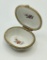 Antique Soft Paste French Hinged Trinket Box - 2½