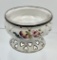 Antique Hand Painted Enameled Battersea Master Salt - Rare Piece W/ Hand Bl