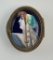 Antique French Pill Box W/ Hand Painted & Enameled Hinged Top - Circa Late