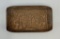 Antique Burled & Intricately Carved Wooden Snuff Box W/ Hinged Lid - Scenes