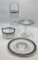 Small Silverplated & Etched Glass Ice Bucket - 11