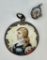 Nice Antique French Hand Painted & Enameled Portrait - Joan Of Arc, Circa 1