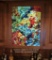 Very Nice Large Mid-Century Chunk Art Glass Window - 44½