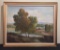 Mary Welch ( Student Of Birger Sandzén) Oil On Canvas - Farm Scenic, Signed