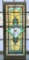 Antique Stained Glass Window W/ Original Wooden Frame - 19