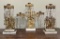 Antique Victorian 3-arm Brass Girandole - 17
