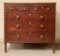 Antique Mahogany Sheraton Style Chest W/ 2 Over 3 Drawers - Circa Early 180