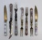 7 Pieces Antique French Porcelain Knives & Forks