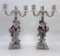 Antique Figural Candelabra - Circa 1800s, Beehive Mark On Base, 13