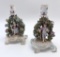 Pair Antique Meissen Figural Candlesticks - Circa 1800s, 5½