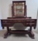 Antique Empire Mahogany Dressing Table W/ Mirror - Circa 1800s, Hairy Paw F