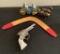 Iron Toy W/ Horses;     Old Boomerang;     Cap Gun - Texan Jr.