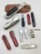 11 Old Pocket Knives Etc.  - 1 W/ Case