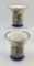 Pair Dresden Saxony Porcelain Vases - Hand Painted W/ Gold Trim, 4