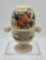 Rare Victorian Painted Alabaster Peep Egg - Scenes Of Iron Bridge Margate E
