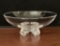 Steuben Crystal Bowl - Raised On 4 Scroll Feet, 8