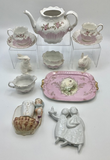 Small Tea Set - As Found;     Small Rosenthal Carmen Tray - 7¼"x5";     Ger