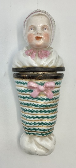 Antique Continental Scent Box W/ Hinged Top - Circa 1800s, 5¾"