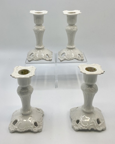 Set Of 4 Nymphenburg Candlesticks - 5½"