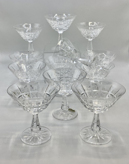 Set Of 12 Vintage Waterford Crystal Stems - Kylemore, 4¾"