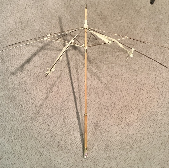 Vintage Parasol Frame & Handle - By Paragon S. Fox & Co., 38"