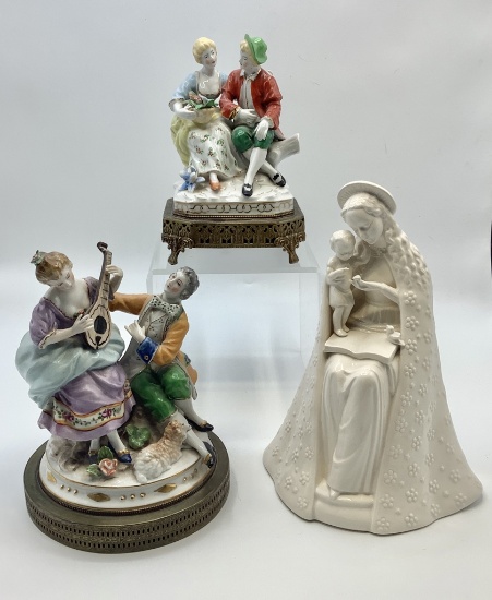 Vintage Germany Hummel Flower Madonna - 8½";     2 Vintage Figural Grouping