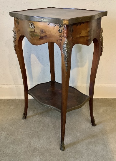 Wonderful Antique French Poudreuse Table W/ Lift To Mirror - Circa 1800s, W