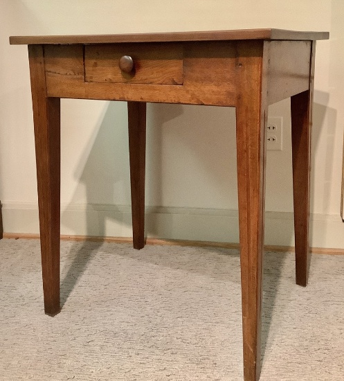 Antique Cash/Rent Table In Federal Style - Circa Early 1800s, 28½"x25"x21"
