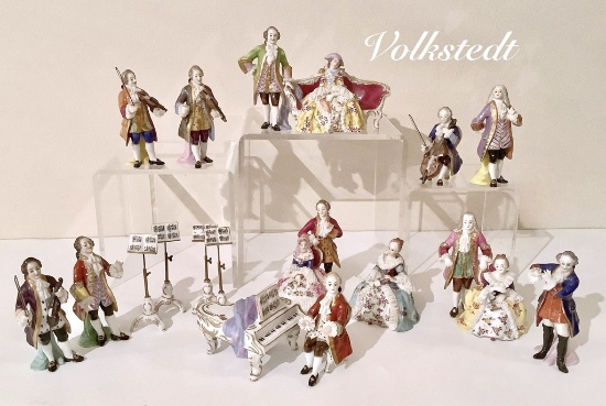 17-piece Set Volkstedt Rudolstadt Ludwigsburg Musicians - Circa 1700s, Germ