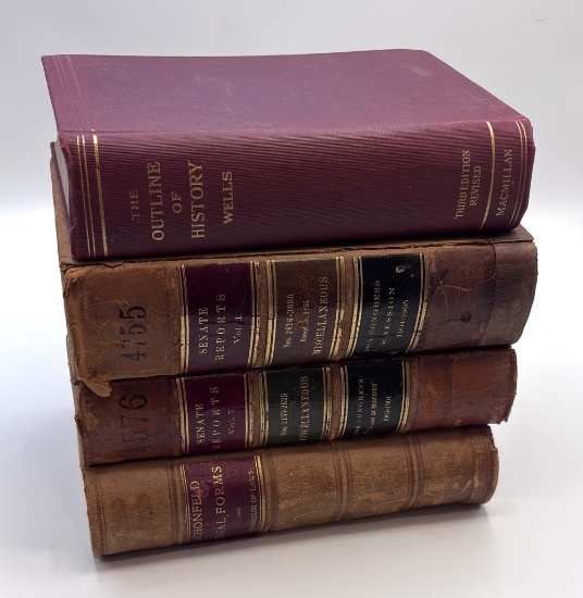 3 Vintage Legal Books - 1904 Etc.;     Book - The Outline Of History By H G