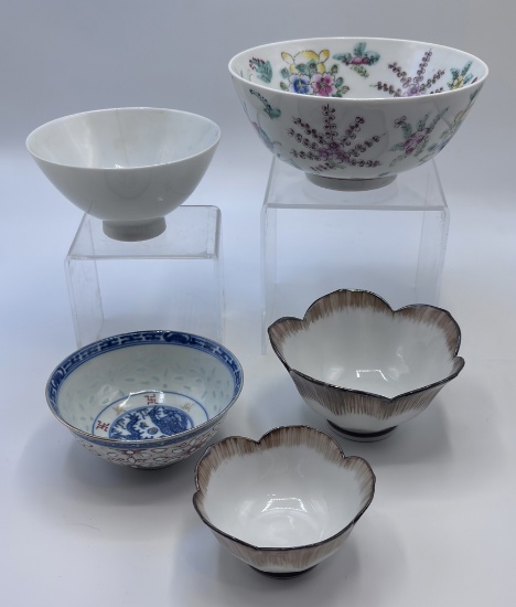 5 Asian Style Bowls