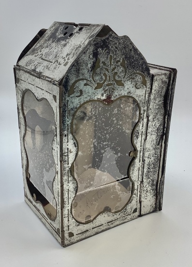 Early Pennsylvania Miners Lantern Tin W/ Mica Panels