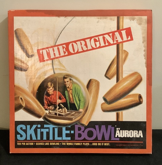 Vintage Aurora 1970 Skittle Bowl Action Game - In Original Box