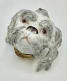 Antique French Porcelain Bonbonniere/Snuff Box - Circa Late 1800s, Shape Of