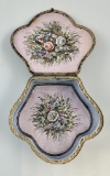 Antique Continental Hand Painted & Enameled Snuff/Trinket Box - Circa 1800s