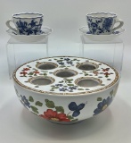 Mottahedeh Porcelain Delftware Crocus Bowl - 7¾