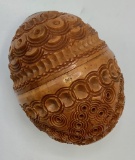 Antique Treenware 2-piece Egg Box - Very Nicely Done, Needles/Thread/Thimbl