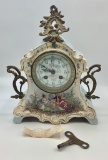 Antique Porcelain Clock - French Made, Fram Jaccard's St. Louis, 10