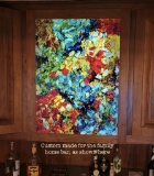 Very Nice Large Mid-Century Chunk Art Glass Window - 44½