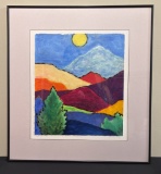 David P. Wiley Mixed Media - Hill Country, 12/26/2000, Signed Lower Right,