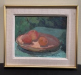 M. Hamilton Oil On Canvas - Fruit Still Life, Signed Lower Right, In Frame,