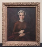 Blanch Lenon Oil On Canvas - Portrait Of Katherine, 1963, Initialed BML Low