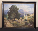Mary Welch ( Student Of Birger Sandzén) Oil On Canvas - Landscape, Signed L