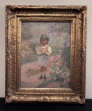 Joseph Suss Oil On Panel - Portrait Of Child, Signed Lower Right, Findlay G