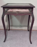 Antique Hand Painted Vitrine W/ Brass Mounted Ormolu Depicting Scenes W/ Ch