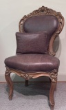 Antique Victorian Nicely Carved Arm Chair - 21
