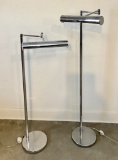 Mid-Century Modern Chrome Swing Arm Adjustable Nessen Floor Lamps - All Joi