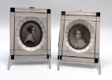 Pair Vintage Hand Painted Portraits - Signed, In Frames, 5