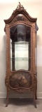 Antique Vernis Martin Style Hand Painted Bijouterie Cabinet - Circa Early 1
